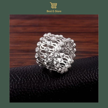 🎁 Il regalo perfetto: Anello Bangle convertibile con scintillanti CZ Glamour 💎