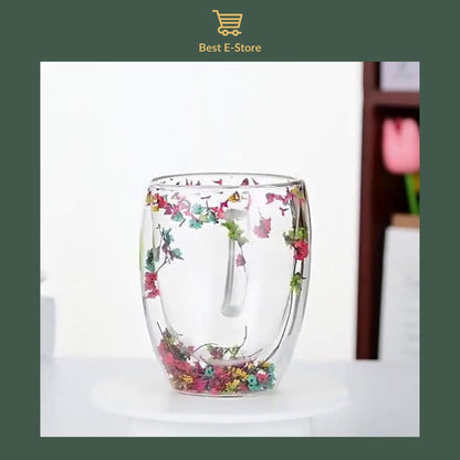 🌼Floral Fusion: Tupla Seinäiset Lasikupit