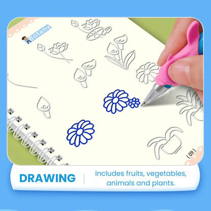 Magic Writing Book- Reusable Handwriting Practice with Disappearing Ink 4pc Set
