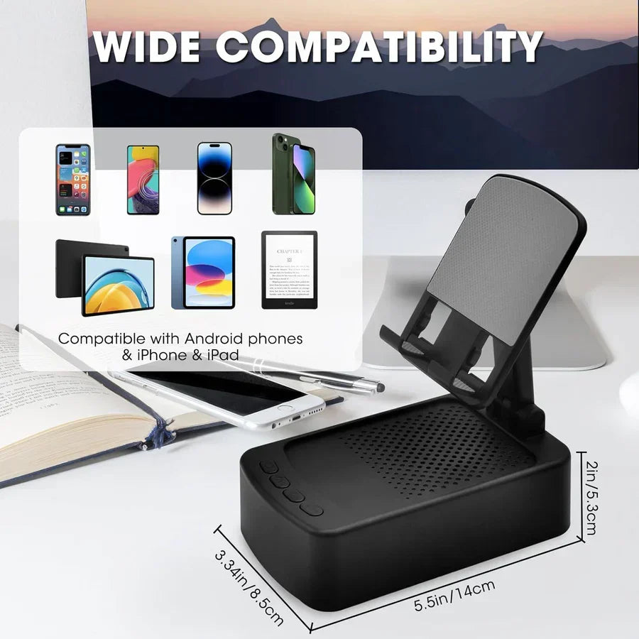 4-in-1 Bluetooth Phone Stand with Speaker & Charger